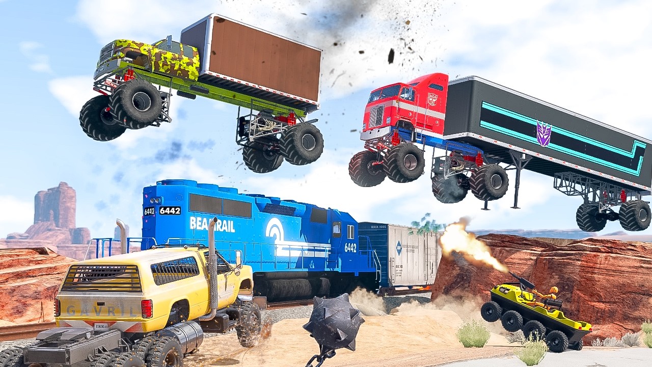 Mad Monster Truck Race 2 | Epic BeamNG Drive Road Rage