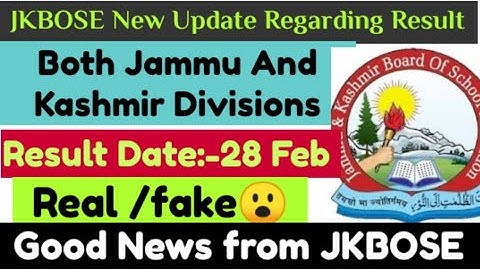 JKBOSE New Update Regarding Result For Kashmir Division ||Good news from jkbose || Jkbose news today