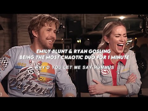 Emily Blunt & Ryan Gosling being the funniest duo for 1 minute + extra Fall Guy BTS bloopers