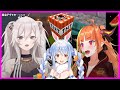 Crazy Rabbit startles a Lion and a Dragon with TNT [Pekora, Coco, Botan, feat. Towa, Minecraft]