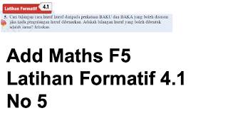 Latihan Formatif 4.1 No 5 | Pilih atur dan gabungan | Permutation and combination formative exercise