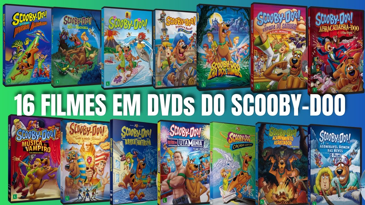  TOP 16 FILMES DE INFÂNCIAS DO SCOOBY-DOO EM DVDs 