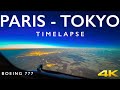 BOEING 777 PARIS-TOKYO TIMELAPSE IN 4K