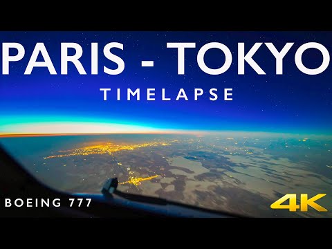 BOEING 777 PARIS-TOKYO TIMELAPSE IN 4K