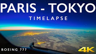 BOEING 777 PARIS-TOKYO TIMELAPSE IN 4K