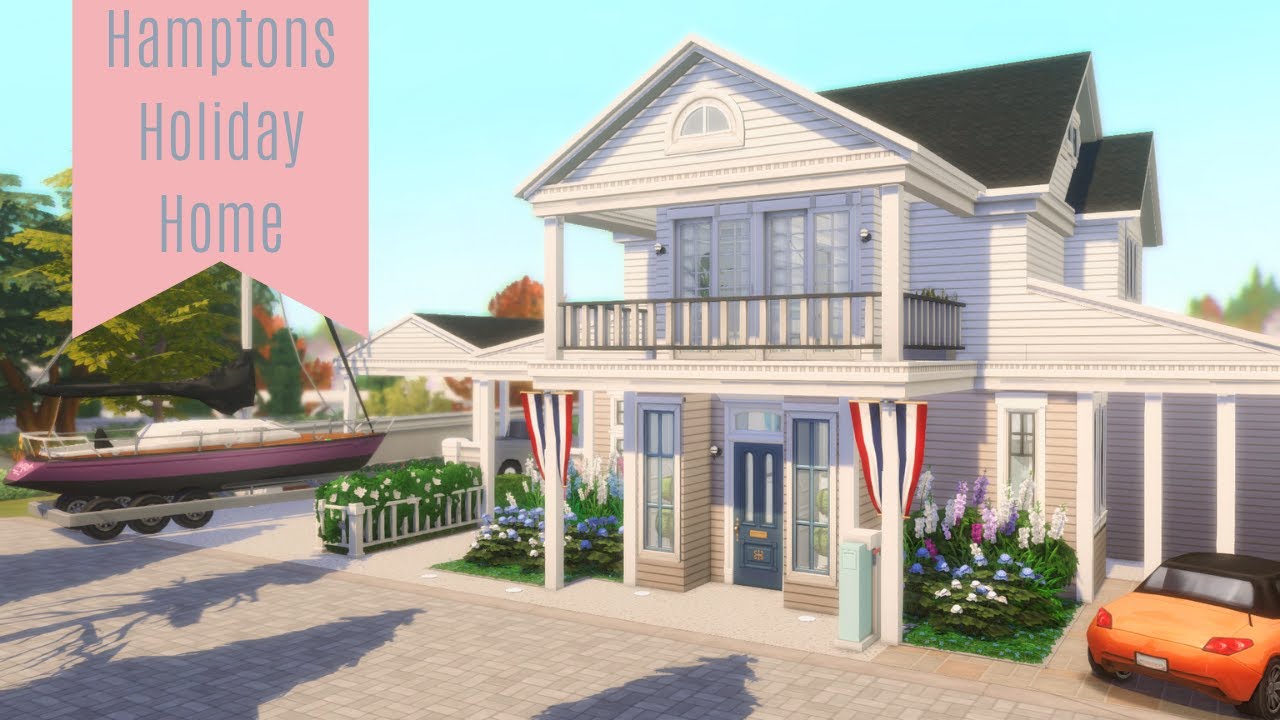 Hamptons-Style Holiday Home 🥂 || Sims 4 Speed Build || No CC
