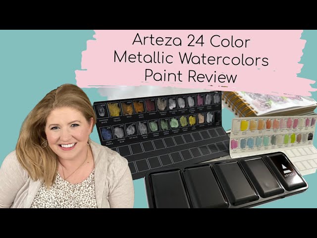 Metallic Paint Review: Arteza 24 Metallic Watercolor Paint Set