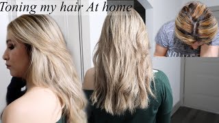 HOW TO TONE BLEACHED HAIR AT HOME | BRASSY TO ASH BLONDE |LOREAL BOX HAIR DYE |