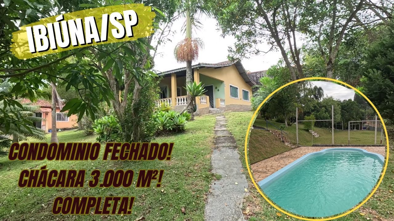 💖🌿 Cód. 3068- Ibiúna Chácara condomínio! T 3.000m², 100 % aproveitável, piscina, sl gourmet e jogos