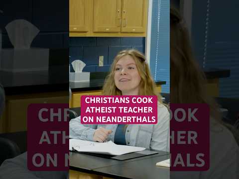 CHRISTIANS COOK ATHEIST TEACHER ABOUT NEANDERTHALS ‼️🔥 #shorts #ytshorts