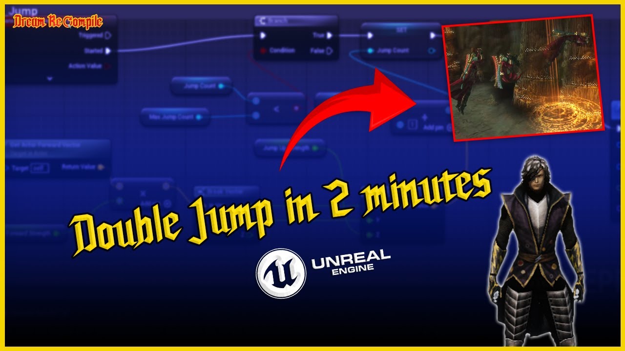 Double Jump in Unreal Engine 5 Blueprint Tutorial in 2 Minutes - YouTube