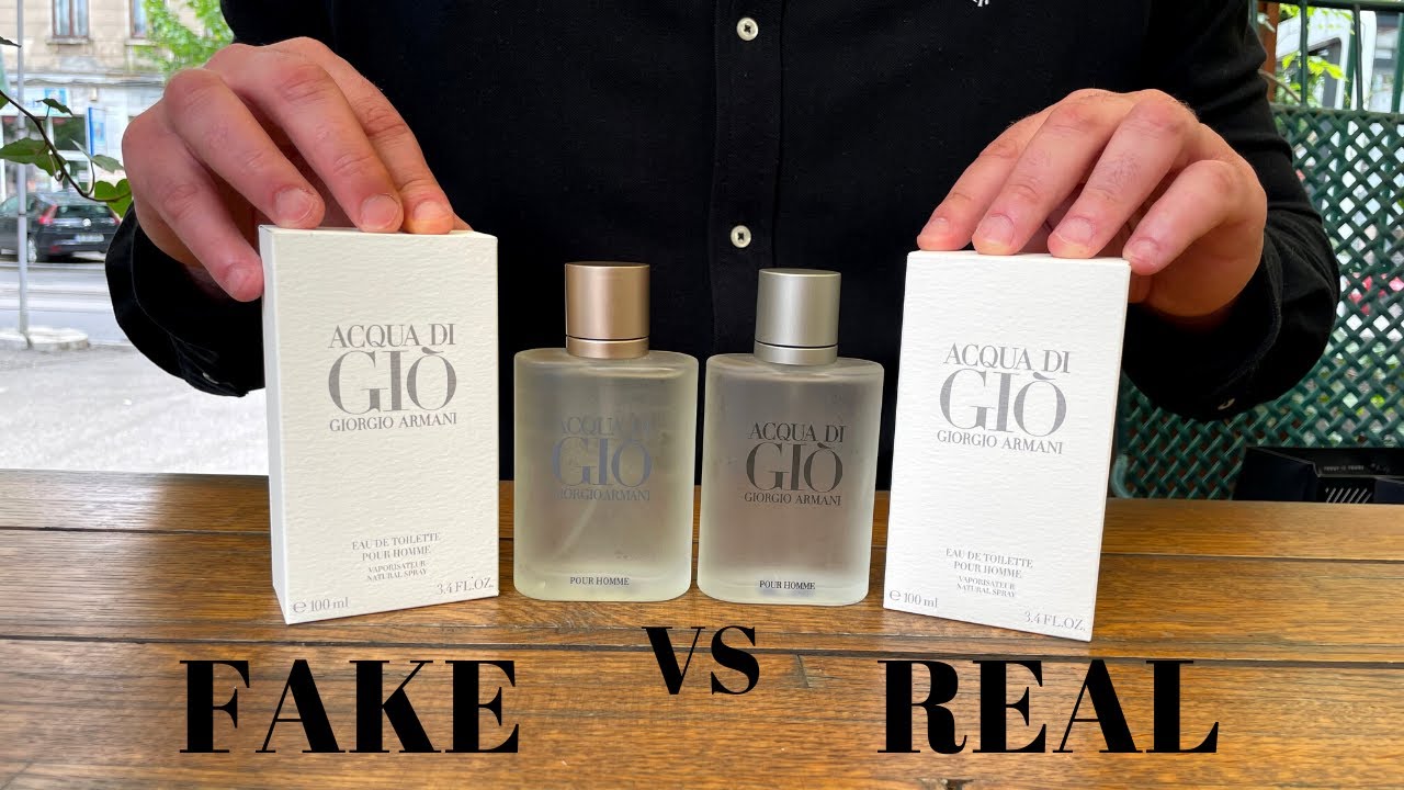 Fake vs Real Armani Acqua Di Gio Perfume 100 ML - YouTube
