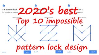 Top 10 best impossible pattern lock design | Technical Rahul