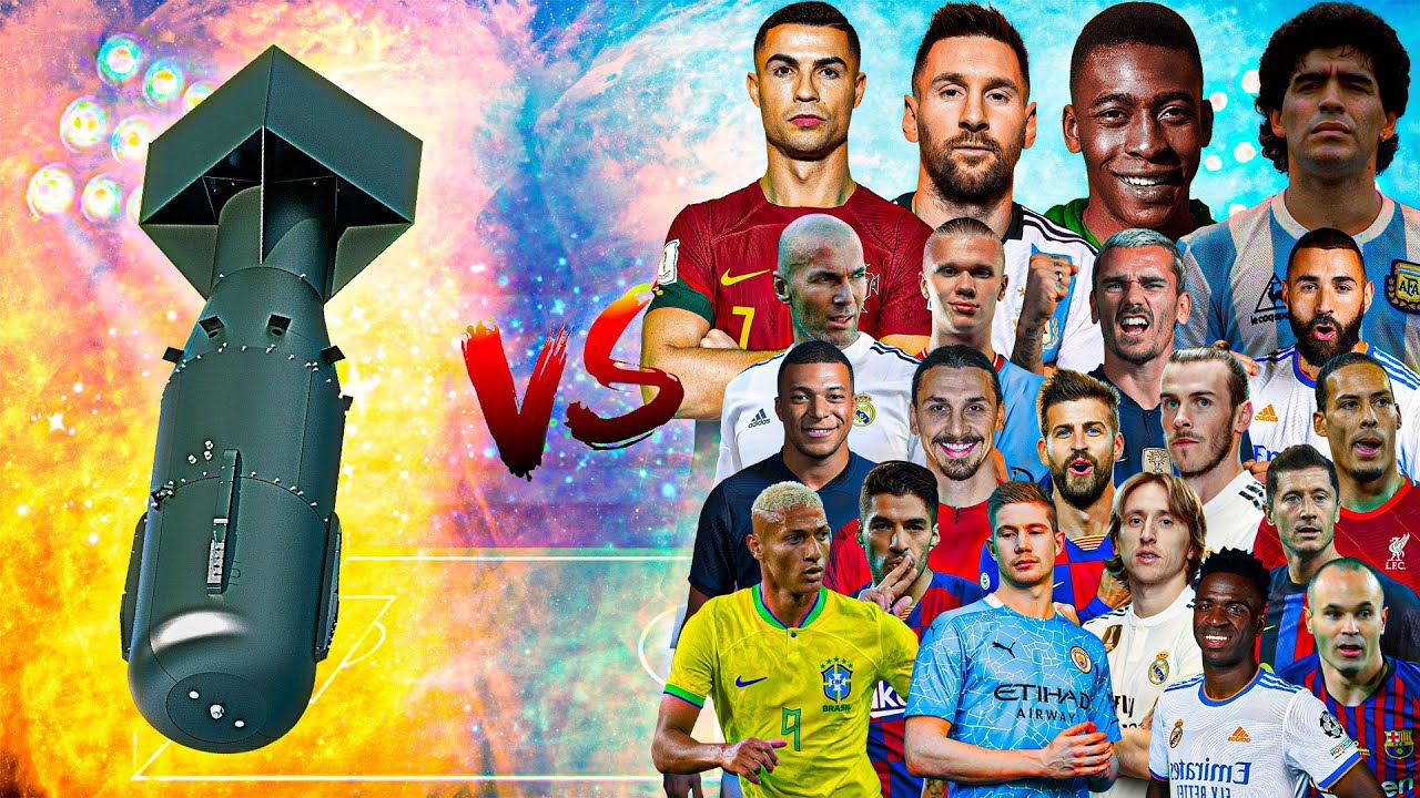 atom bomb 🆚 football legends🔥😃 Comparing atom bombs with football