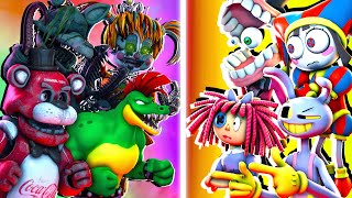 FNAF vs The Amazing Digital Circus animation (Top 5 FNaF Fight Animations)