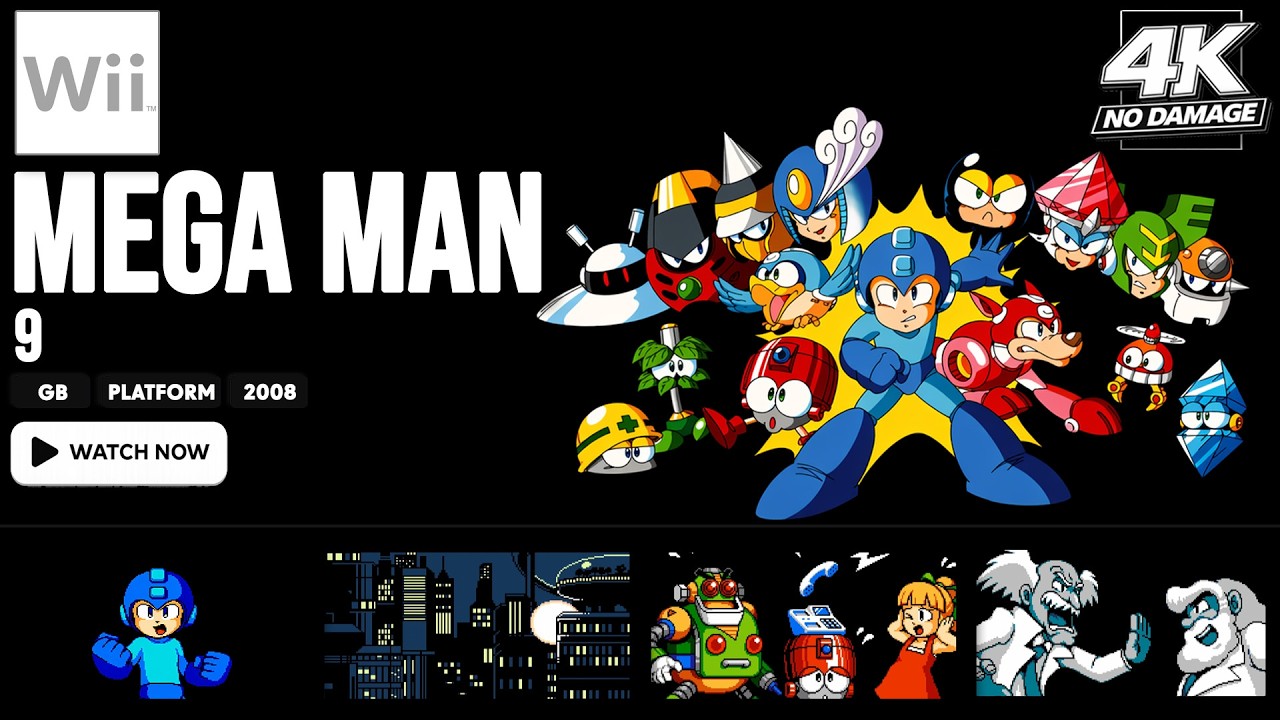 [WII Longplay] Mega Man 9 | No Damage | Full Game Walkthrough | 4K ...