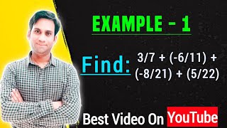 Example 1 - Chapter 1 - Rational Number - NCERT CLass 8 Maths | Find 3/7 + (-6/11) + (-8/21) + (5/22