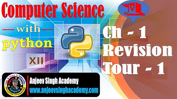 XII Computer Science (083) - Python Revision Tour Part 1 (Ch-1) | CBSE XII CS 083