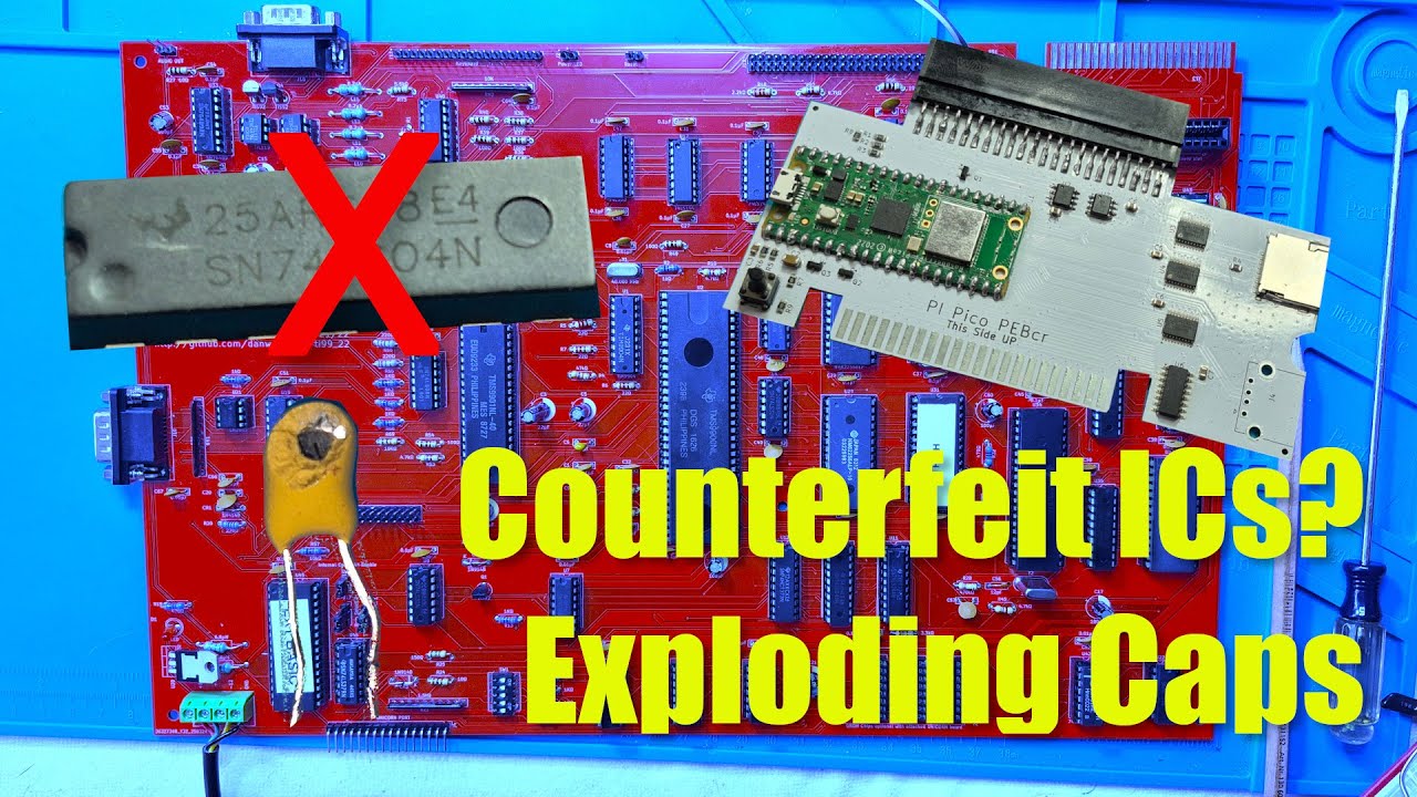 TI-99/22 Build — Counterfeit 74LS ICs, Board Fixes & DIY PicoPEB (Diagnostic Update)