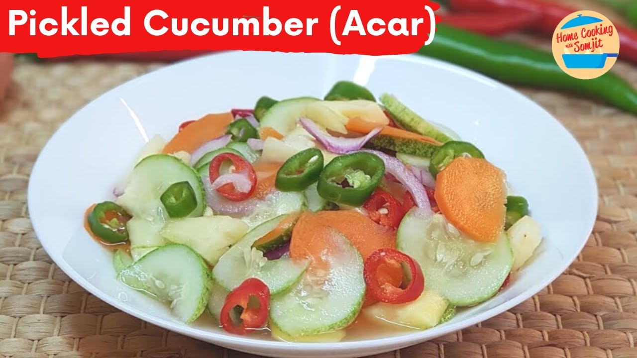 Simple Acar Timun Pickled Cucumber Recipe Youtube