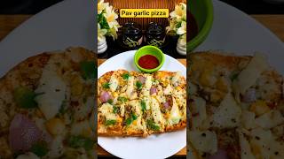 Pav Garlic Cheese pizza 🍕 | no oven recipe #trending #shorts #youtubeshorts