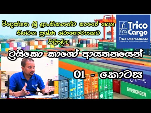 විදෙස්ගත ශ්‍රී ලාංකිකයන්ට කාගෝ ගැන තිබෙන ප්‍රශ්ණ බොහොමයකට පිළිතුරු | Trico Cargo - 01 කොටස​