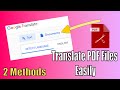 How Can I Translate My PDF Files to Any Language | Easy 2 Methods