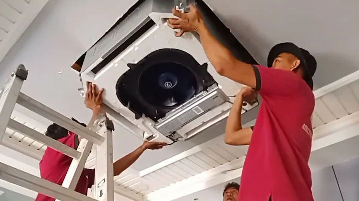 CEILING CASSETTE Installation by Team Jeff #airconditioner #CeilingCassatteAircondition #kolin