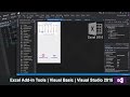 Excel Add-In Tools | Visual Basic | Visual Studio 2015