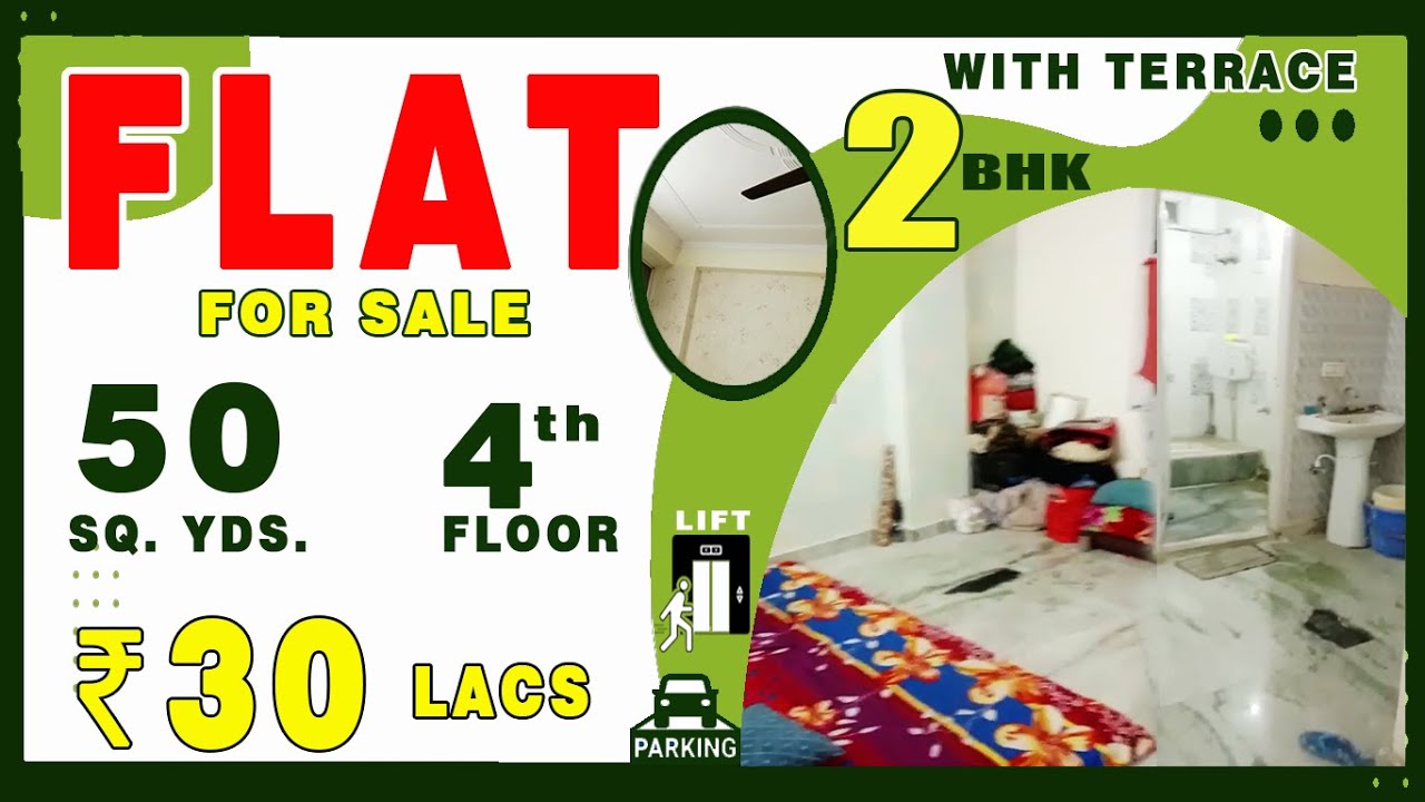 Flat for Sale in Zakir Nagar, N. Delhi, 2BHK, 50 Sq. Yds., 4th Floor