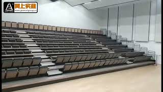 Retractable Bleachers 9 rows Indoor Electric Telescopic Bleachers