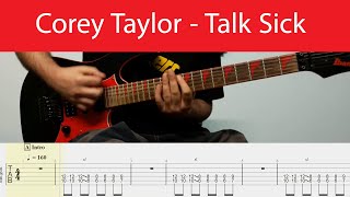 Corey Taylor - Talk Sick Rhythm Guitar Cover With Tabs And Backing Track(Eb Standard)