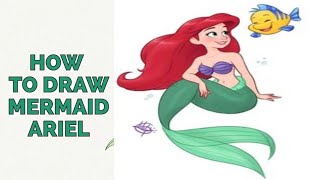 How to draw Murmaid Ariel|Ariel drawing step by step|Easy to draw Murmaid Ariel|#ariel #rkgdraw