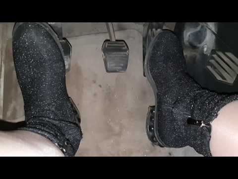 Flat Winter Boots Driving Manual Car PREVIEW
