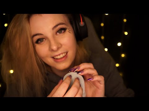 ASMR | slow mic scratching and whispering - blue yeti, rain