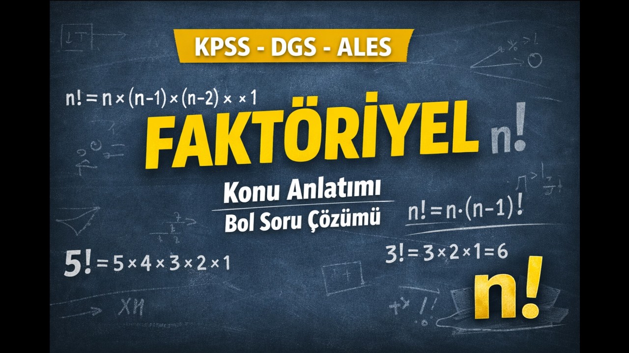 Faktöriyelli ifadeler Pratik Konu anlatımı ve bol soru çözümü #kpss #dgs #ales #msu  #2026