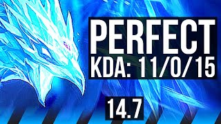 ANIVIA vs QIYANA (MID) | 11/0/15, Legendary, 900+ games, Rank 8 Anivia | EUW Challenger | 14.7