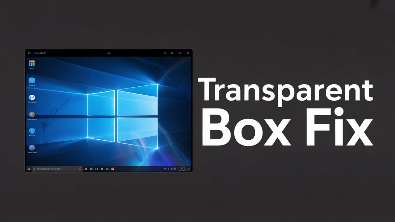 How to Fix Transparent Rectangle Box Above Taskbar in Windows 11 - YouTube