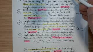 Structure the 8 marks answer J277 paper 1