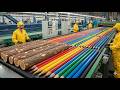 Pencil Manufacturing Process Revealed | Factory Production Line
