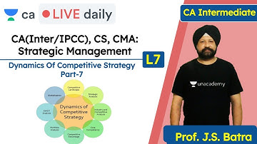 Strategic Management L7 | Dynamics Part 7 | Unacademy CA Intermediate Group 2 | J.S. Batra