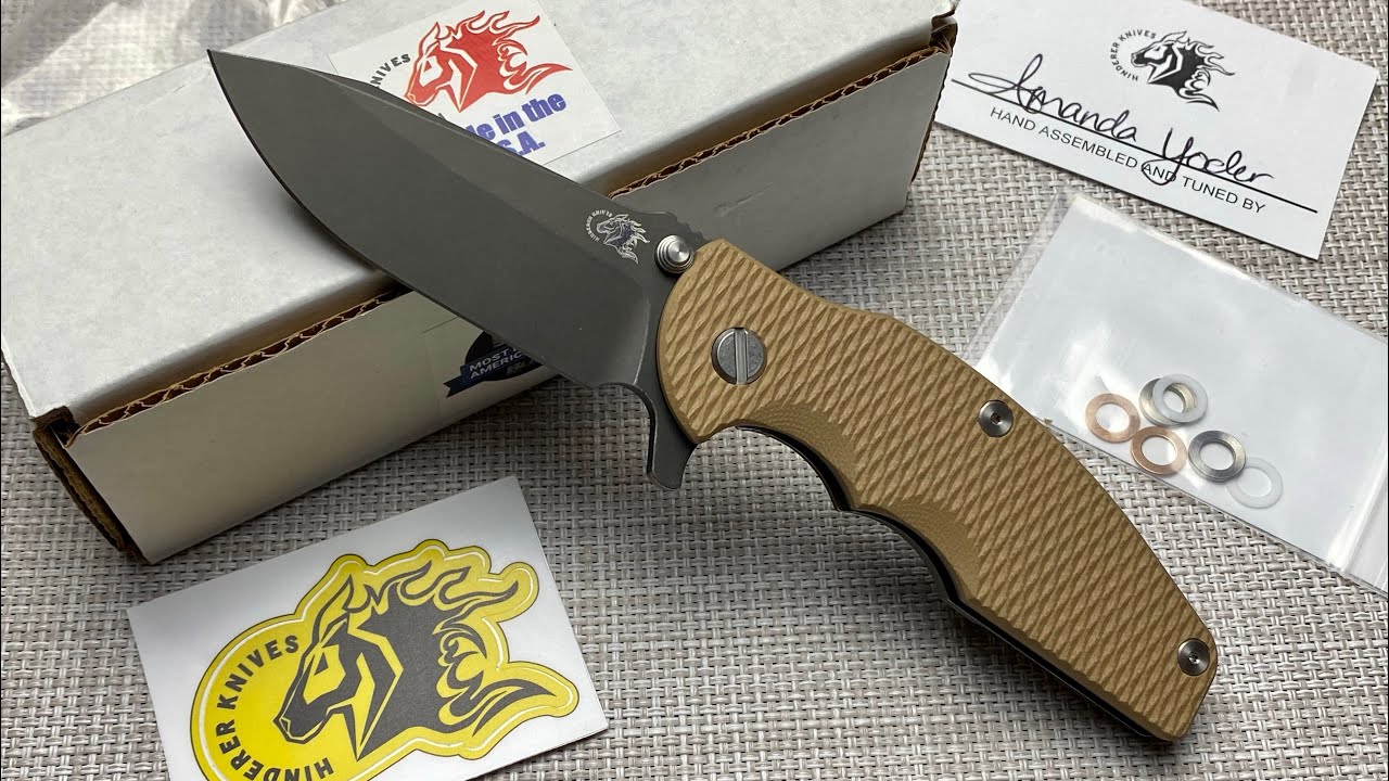 Hinderer Jurassic - Spearpoint Tri-Way - Battle Black - Coyote G10 - CPM20CV