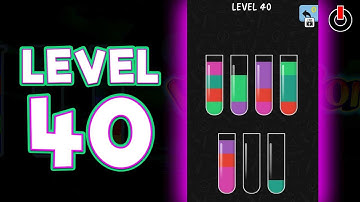 Water Color Sort Level 40 Solution