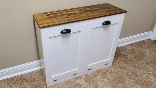 Making a Double Tilt Out Trash Bin Keep your dog out of the trash and have a good looking cabinet