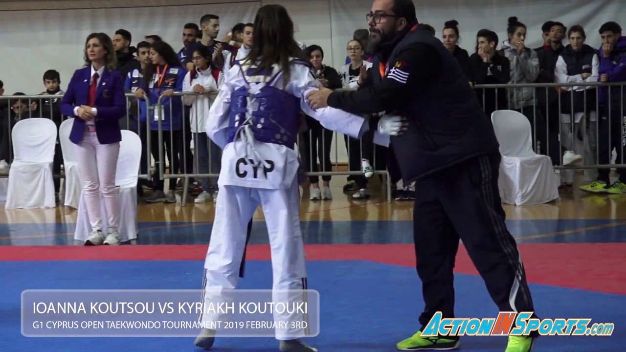 KYRIAKH KOUTOUKI VS IOANNA KOUTSOU AT G1 CYPRUS OPEN TAEKWONDO TOURNAMENT 2019