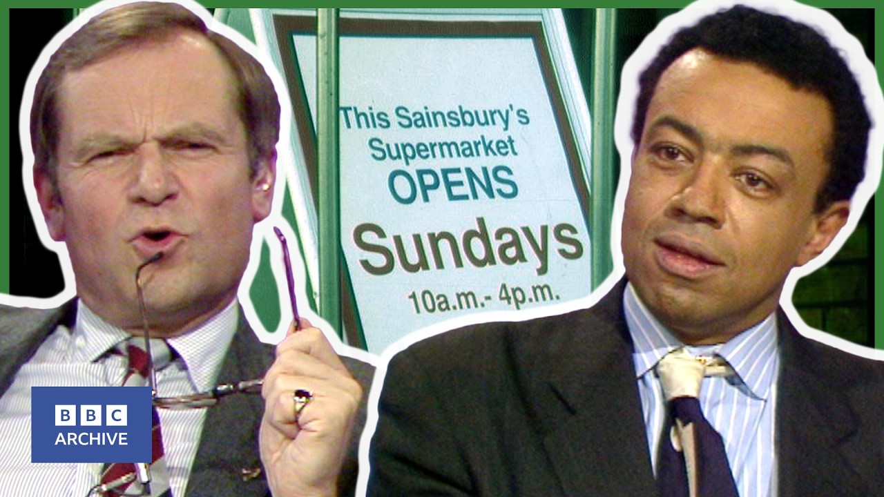 1990: Should SHOPS Open on SUNDAYS? | Behind the Headlines | BBC Archive