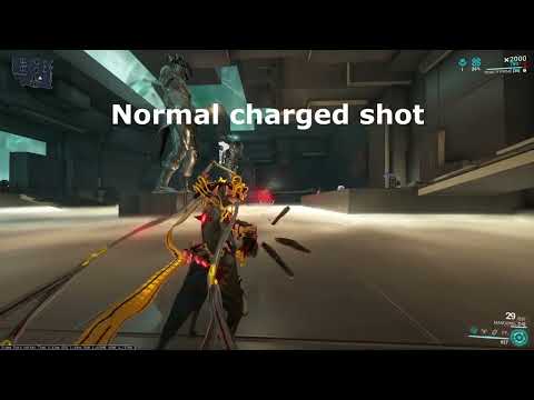 Warframe Mandonel Archgun Charged Shot Stagger Canceling.