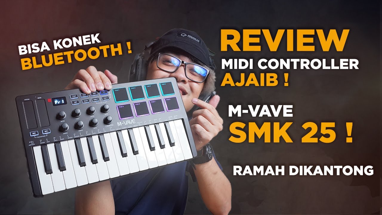 Review Keyboard Midi Controller M-VAVE SMK 25 Midi controller yang bisa wireless