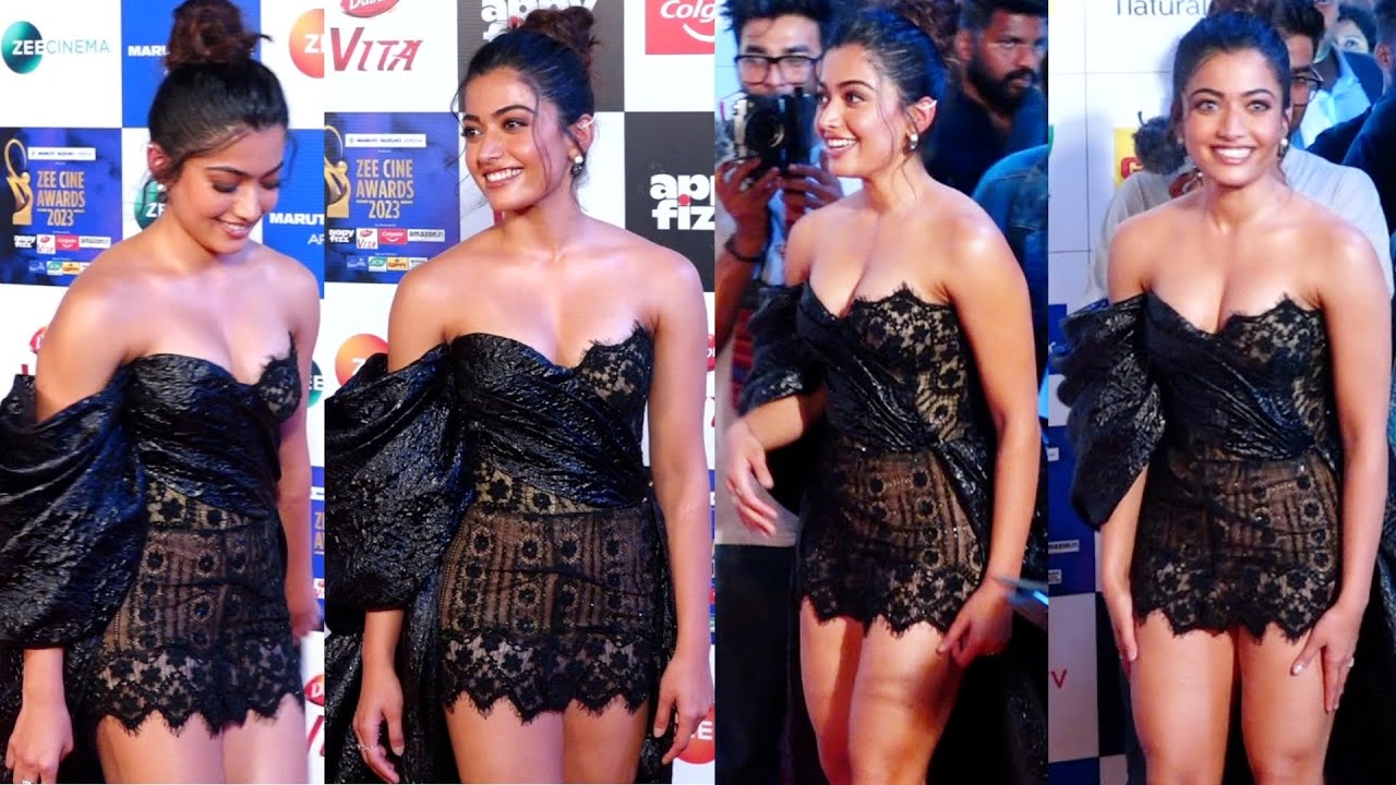 Rashmika Mandanna impressive Entry Look in All Black Outfit At Zee Cine Awards 2023
