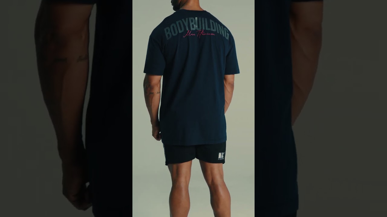 Camiseta Masculina Oversized Bodybuilding - Azul Marinho - Max